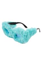 Cat Eye Bont Zonnebril Blauw Montuur Kunststof Blauwe Glazen, Hobby en Vrije tijd, Ophalen of Verzenden, Nieuw, Feestartikel, Carnaval