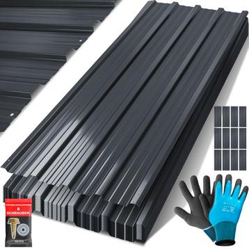 KESSER® Dakplaten Metaal 12 Stuks | Dakpanelen 129x45cm = 7m beschikbaar voor biedingen