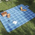 vidaXL Picknickkleed opvouwbaar geruit 200x150 cm fluweel, Verzenden, Nieuw