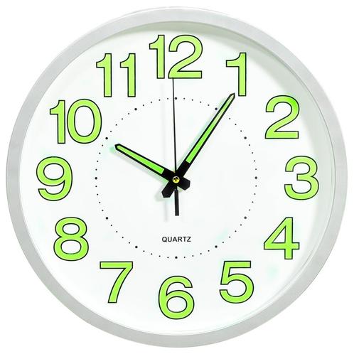 vidaXL Wandklok lichtgevend 30 cm wit, Huis en Inrichting, Woonaccessoires | Klokken, Nieuw, Verzenden