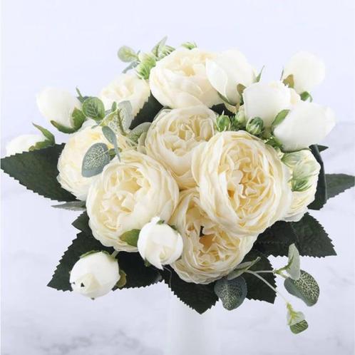 Kunst Boeket - Zijden Rozen Roos Bloemen Luxe Boeketten, Huis en Inrichting, Woonaccessoires | Kunstplanten en Kunstbloemen, Nieuw