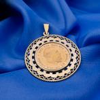 Gouden hanger van 10 gulden munt Koning Willem De Derde 1875, Sieraden, Tassen en Uiterlijk, Ophalen of Verzenden, Gebruikt, Goud