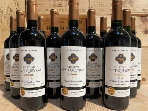 2016 Château Haut Queyran - Médoc Cru Bourgeois - 12 Flessen, Verzamelen, Wijnen