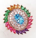 Topaas - Zilver, Ring Jardin dÉden : Levensvreugde &