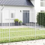 vidaXL Tuinhek met Hoepel Top Wit 1,7 x 1,75 m Staal, Verzenden, Nieuw, IJzer