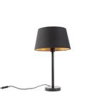 Klassieke tafellamp zwart met zwarte kap 32 cm - Simplo, Huis en Inrichting, Nieuw, Overige materialen, Klassiek / Antiek, 50 tot 75 cm