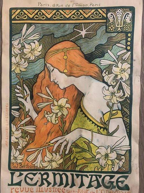 Paul Berthon ( 1872-1934 ) - L’ Ermitage - Jaren 1970, Antiek en Kunst, Curiosa en Brocante