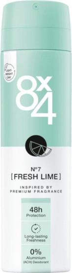 8x4 Deo Spray Fresh Lime - 150 ML, Sieraden, Tassen en Uiterlijk, Uiterlijk | Lichaamsverzorging, Nieuw, Ophalen of Verzenden