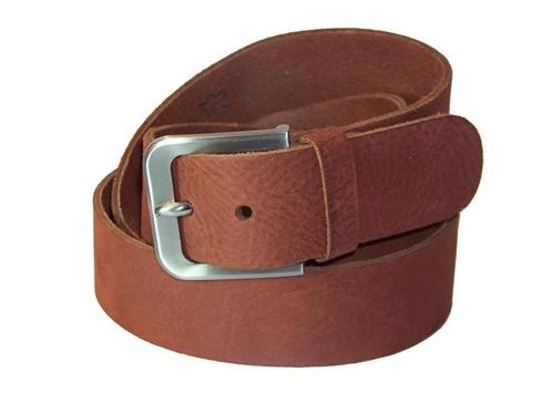 100% Leren kwaliteits riem extra lang Cognackleurig 4 cm bre, Kleding | Heren, Riemen en Ceinturen, Nieuw, Verzenden