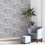 vidaXL Vliesbehang 3D steen-look 10x0,53 m lichtgrijs en, Huis en Inrichting, Stoffering | Behang, Verzenden