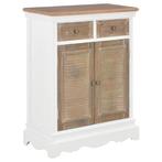 vidaXL Dressoir 60x30x80 cm massief hout wit, Huis en Inrichting, Verzenden, Nieuw, 50 tot 100 cm, 25 tot 50 cm