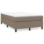 vidaXL Boxspring met matras stof taupe 120x190 cm, Huis en Inrichting, Slaapkamer | Bedden, Verzenden, Nieuw, 190 cm of minder