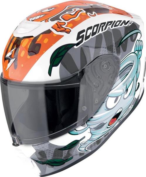 Scorpion EXO-JNR Air The4Elements Wit Blauw Oranje Kinder, Motoren, Kleding | Motorhelmen, Heren, Nieuw met kaartje, Overige merken