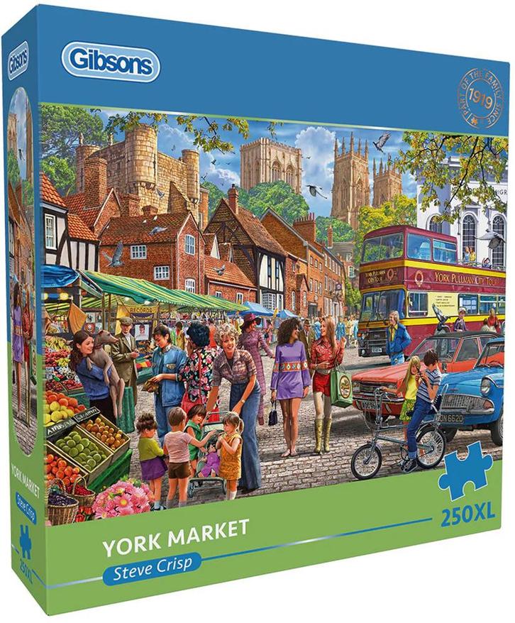 Steve Crisp - York Market Puzzel (250XL stukjes) | Gibsons -, Hobby en Vrije tijd, Denksport en Puzzels, Nieuw, Verzenden