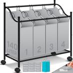 KESSER® Wasmand op Wieltjes met 4 Uitneembare Vakken - Wasso, Huis en Inrichting, Verzenden, Nieuw