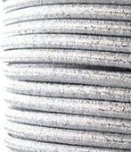 3mm Elastisch Touw - Lurex zilver - 50 meter op rol, Verzenden, Nieuw