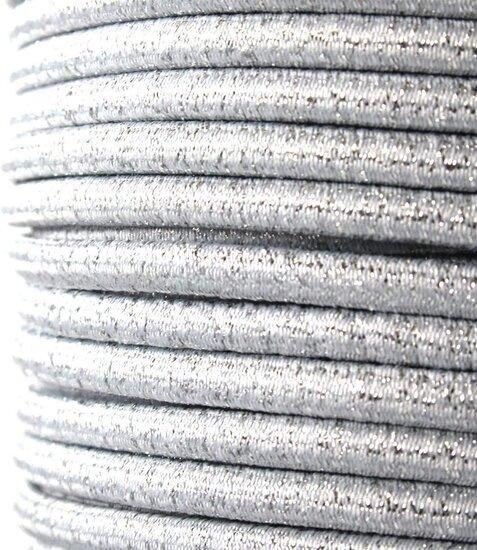 3mm Elastisch Touw - Lurex zilver - 50 meter op rol, Doe-het-zelf en Verbouw, Overige Doe-het-zelf en Verbouw, Verzenden
