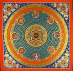 Unieke Boeddha-oog Om Mantra Mandala Thangka-schilderij -