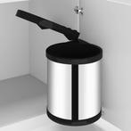 Inbouw Prullenbak Keuken 12L RVS - Tweedekansje! Bodemmon..., Nieuw, Ophalen of Verzenden, Rvs, Minder dan 50 cm