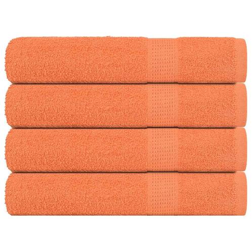 vidaXL Handdoeken 4 st 100x200 cm 360 g/m² 100% katoen, Huis en Inrichting, Badkamer | Badtextiel en Accessoires, Oranje, Nieuw
