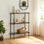 Boekenkast Samnanger open kast 100x80x34 cm zwart [en.casa], Huis en Inrichting, Kasten | Boekenkasten, Verzenden, Nieuw