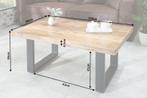 Design salontafel IRON CRAFT 100cm mangohout ijzer, Ophalen of Verzenden, Nieuw