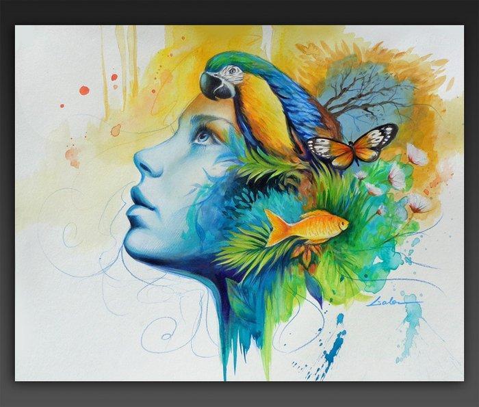 Gala - Original fantasy painting - Wonder, Antiek en Kunst, Kunst | Designobjecten