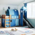 vidaXL Kinderhoogslaper met toren 90x190 cm massief, 90 cm, Eenpersoons, Nieuw, 190 cm of minder