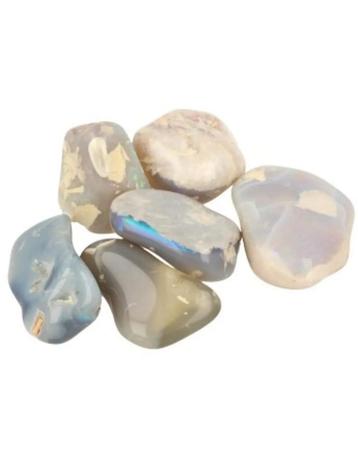 Trommelsteentje Opaal Zwart/Blauw - 1 cm
