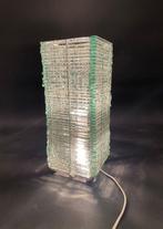 Lamp - Vintage sculpturale gestapelde glazen tafellamp –