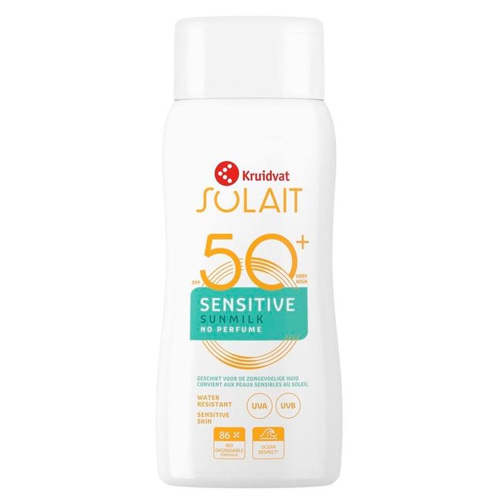 Kruidvat Solait Sensitive SPF50+ Sunmilk, Sieraden, Tassen en Uiterlijk, Uiterlijk | Lichaamsverzorging, Nieuw, Verzenden