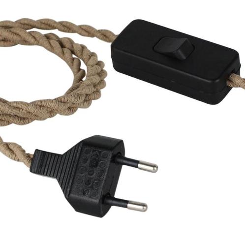 Snoer met stekker en schakelaar Scheepstouw, Huis en Inrichting, Lampen | Overige