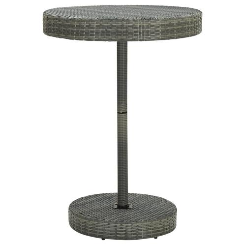 vidaXL Tuintafel 75,5x106 cm poly rattan grijs, Tuin en Terras, Tuintafels, Nieuw, Verzenden