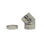 Pellet Pijp 80 Dw. Bocht 45 Graden, Nieuw