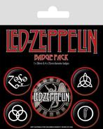 Led Zeppelin Button Logos 5-pack officiële merchandise, Verzamelen, Ophalen of Verzenden, Nieuw, Gebruiksvoorwerp