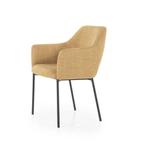 Stoel Eleonora PAUL Mosterd *NIEUW* Eetkamerstoel, Overige kleuren, Nieuw, Ophalen of Verzenden, Stof