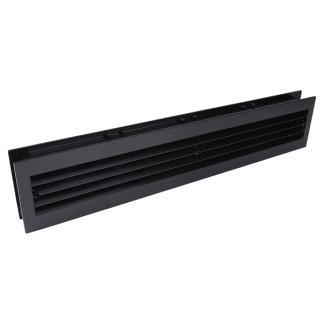 Badkamerrooster | Starx | 45.5 x 9 cm (2-delig, Zwart), Doe-het-zelf en Verbouw, Ventilatie en Afzuiging, Nieuw, Verzenden