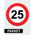 Verkeersbord  25 jaar versiering pakket - 25 jaar versiering, Hobby en Vrije tijd, Feestartikelen, Ophalen of Verzenden, Nieuw