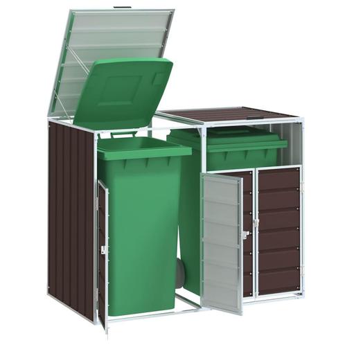Containerberging voor 2 containers 144x81x113 cm staal bruin, Huis en Inrichting, Overige Huis en Inrichting, Nieuw, Verzenden