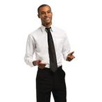 Uniform Works unisex overhemd lange mouw wit S, Verzenden