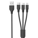 Slimtron - 3-in-1 USB kabel - Type-C / Micro-USB / Lightning, Telecommunicatie, Mobiele telefoons | Toebehoren en Onderdelen, Nieuw