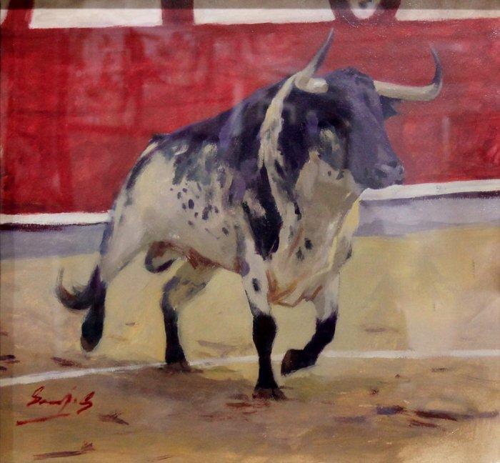 Said Saadi (XX) - Toro berrendo, Antiek en Kunst, Kunst | Schilderijen | Klassiek