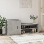 vidaXL Schoenenkast 130x35x54 cm bewerkt hout betongrijs, Huis en Inrichting, Verzenden, Nieuw