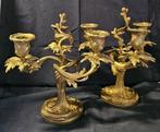 Kandelaber (2) - Verguld brons - Louis XV rocaille