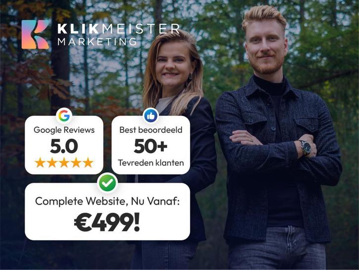 Website Vanaf €499 | Binnen 1 Week Online | 5,0 op Google!, Diensten en Vakmensen, Webdesigners en Hosting, Domeinregistratie
