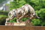 sculptuur, stoere woeste steampunk stier - 22 cm - Hars, Antiek en Kunst
