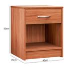 Nachtkastje Hamburg Kersenhout look 50x40x35cm (Slaapkamer), Huis en Inrichting, Slaapkamer | Bedden, Verzenden, Nieuw
