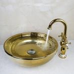 Gouden afgewerkte wastafel kraan met hand geschilderde goudk, Verzenden, Nieuw