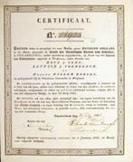 Bank der Vereenigde Staten van Amerika, A'dam, 1845, Postzegels en Munten, Aandelen en Waardepapieren, Certificaat van aandeel