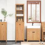 Smalle hoge badkamerkast met wasmand en open vakken, Verzenden, Nieuw